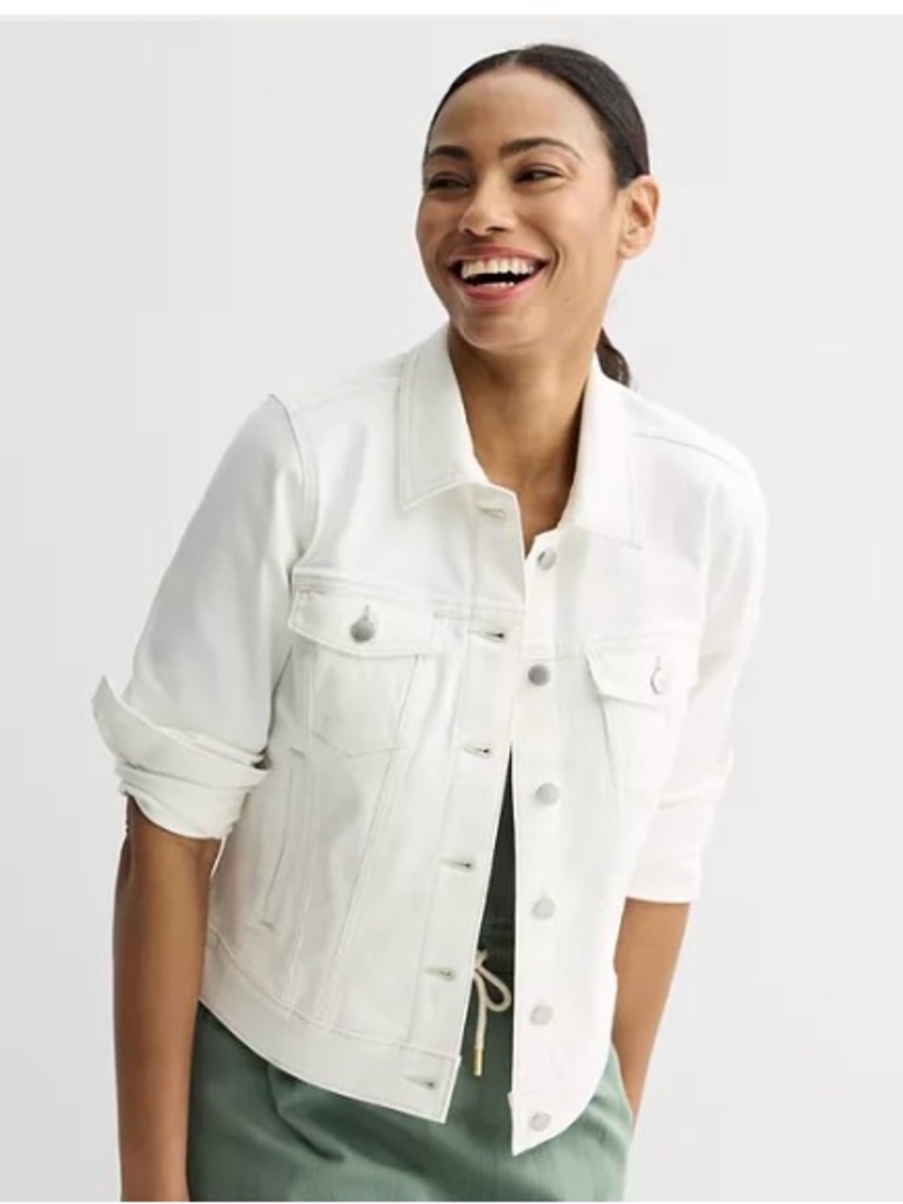 Sonoma White Classic Denim Jacket